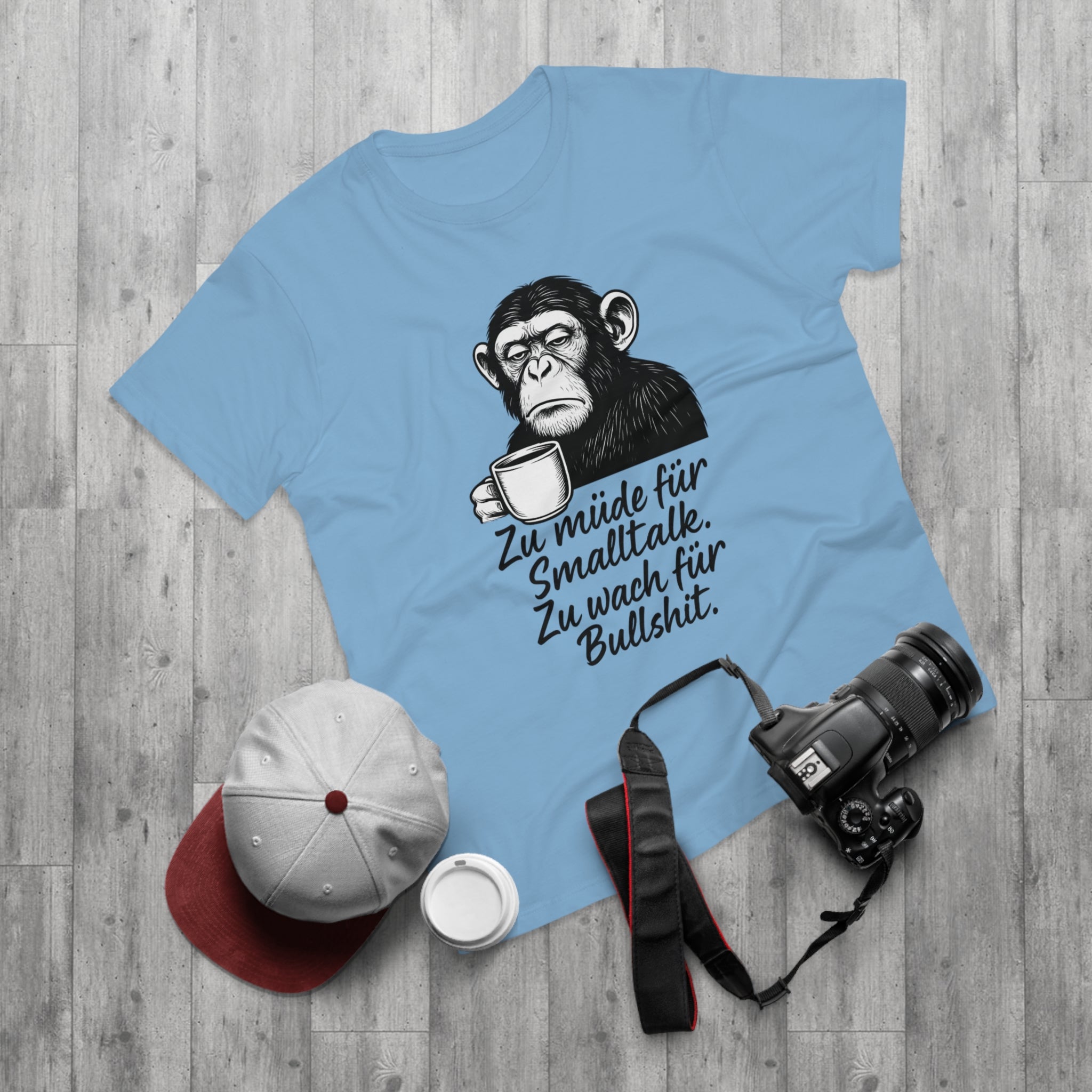 Funny Men's T-Shirt with Monkey Graphic, Casual Humor Tee, Great for Birthdays, Gifts for Him, Conversation Starter, Relaxed Fit