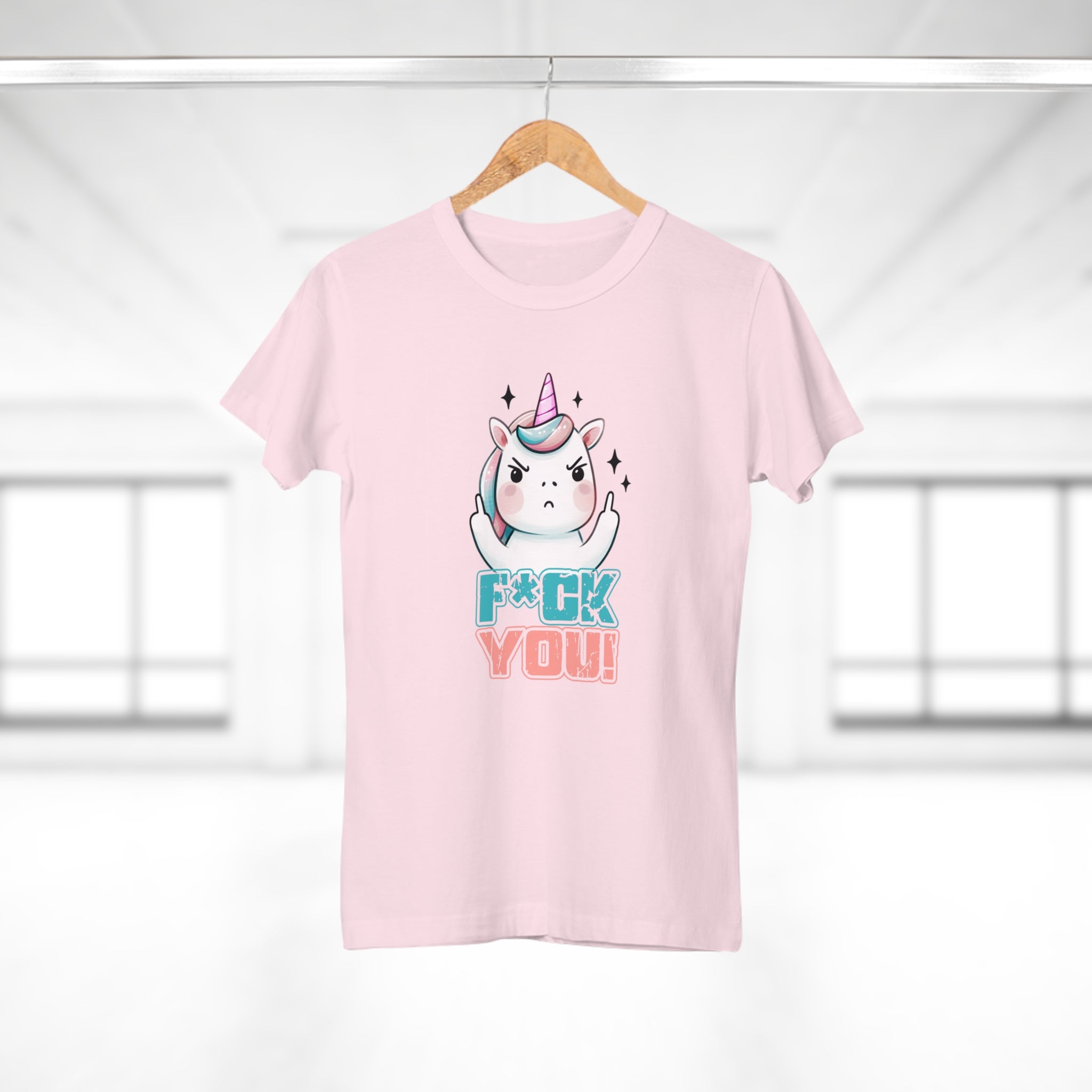 F*CK YOU - Unicorn Grafik T-Shirt für Frauen – Lustiges Statement Shirt aus 100% Baumwolle