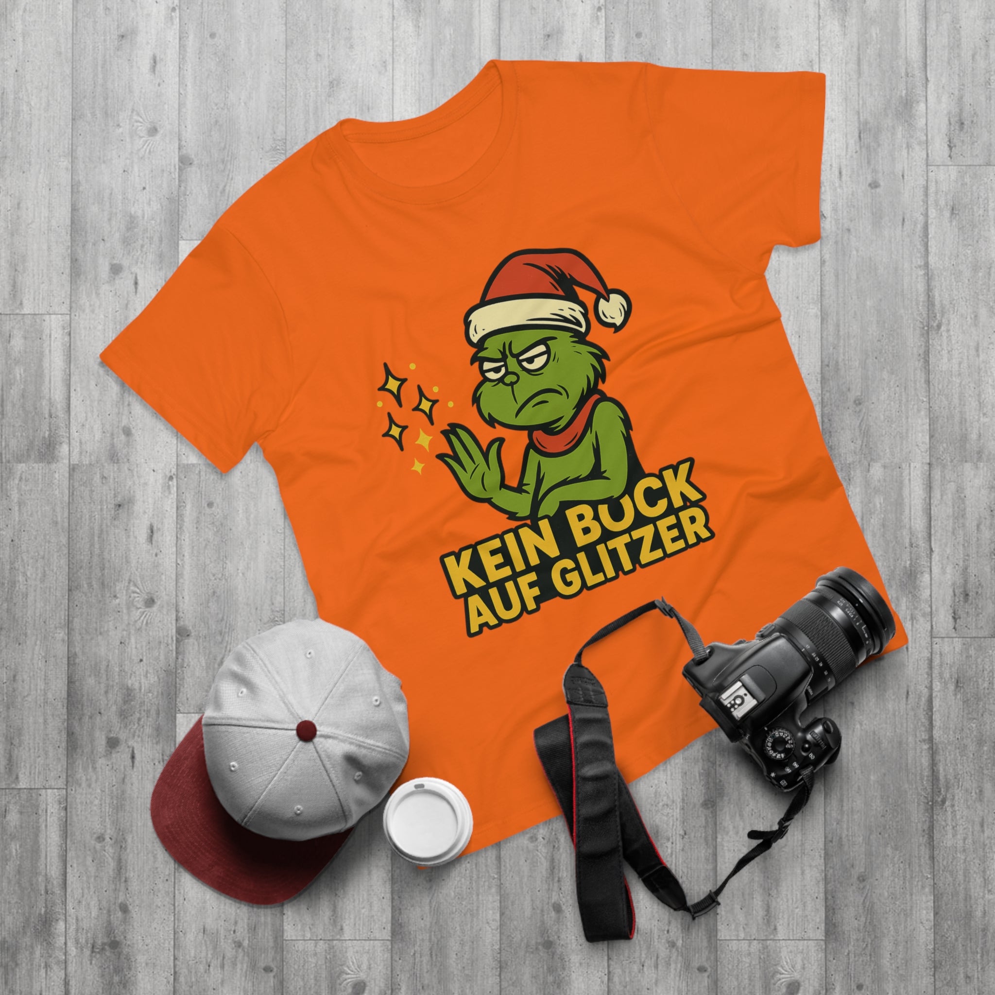 Grinch Weihnachts T-Shirt Herren – Lustiges "Kein Bock auf Glitzer" Shirt für Weihnachten