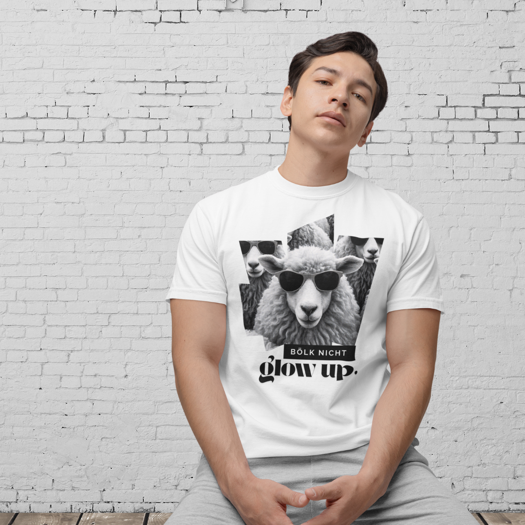 BÖLK NICHT. GLOW UP - Sarkasmus trifft Selfcare – T-Shirt mit Statement