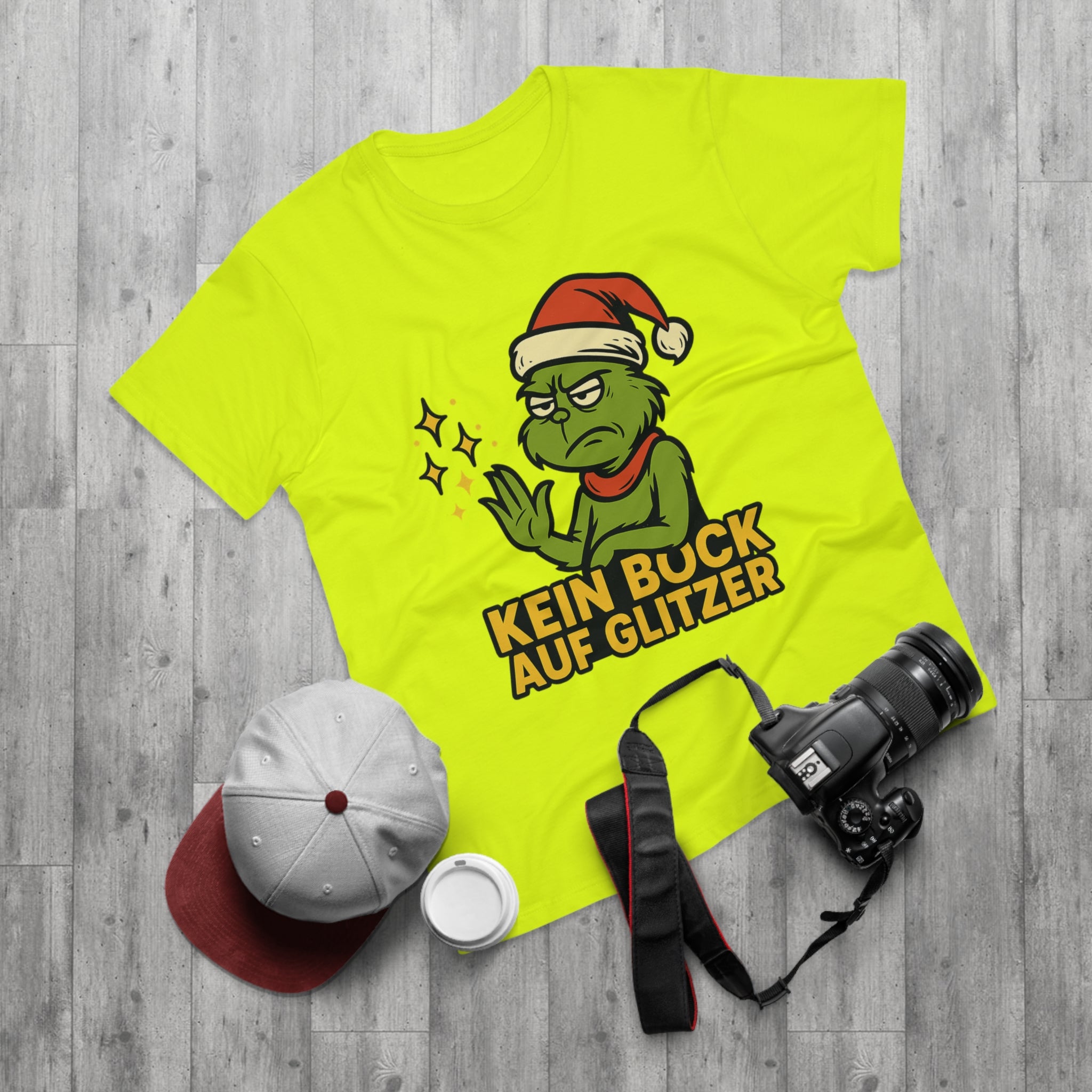 Grinch Weihnachts T-Shirt Herren – Lustiges "Kein Bock auf Glitzer" Shirt für Weihnachten