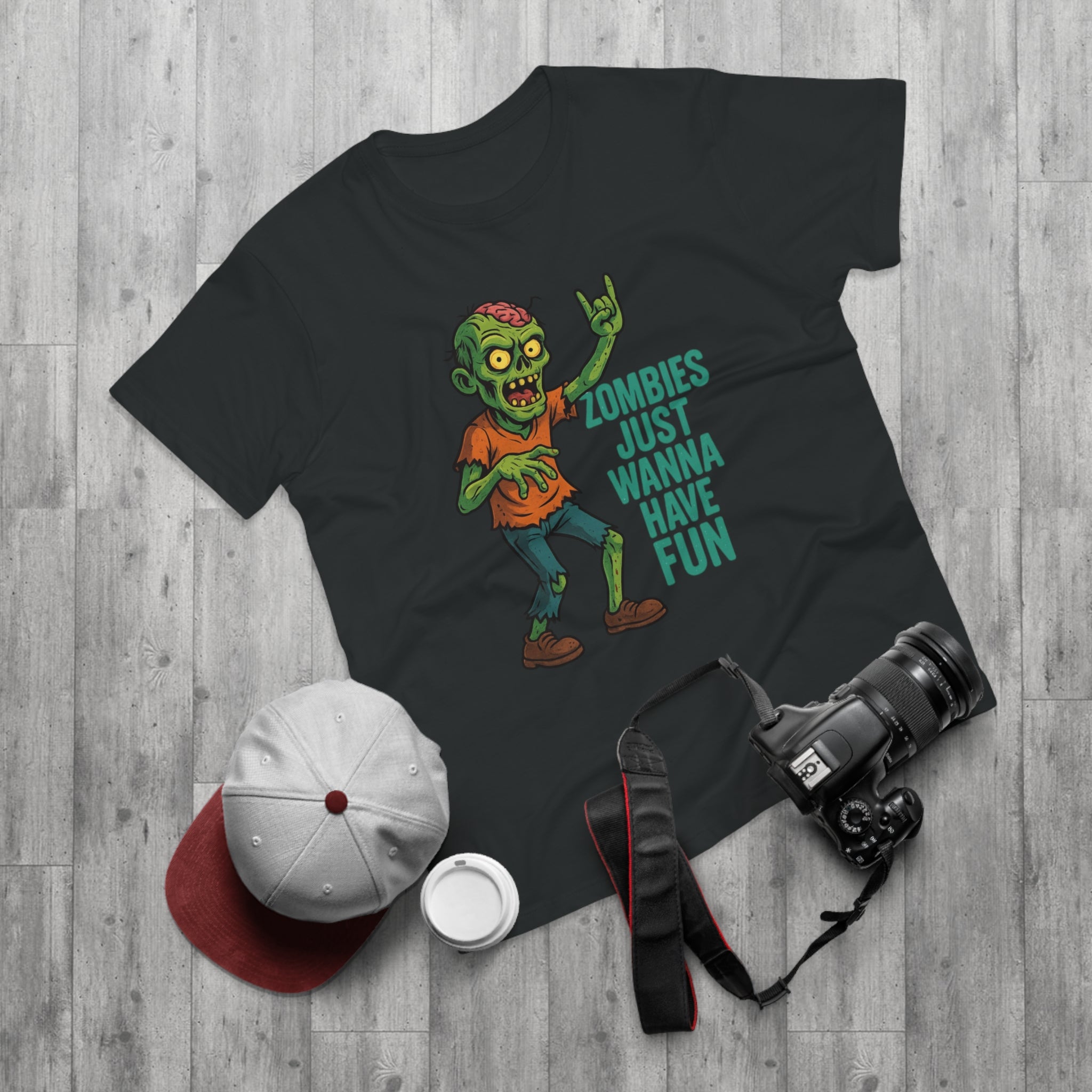 Zombie Fun T-Shirt, Casual Wear, Halloween Costume, Men's Graphic Tee, Unique Gift for Fans, Funny Zombie Shirt