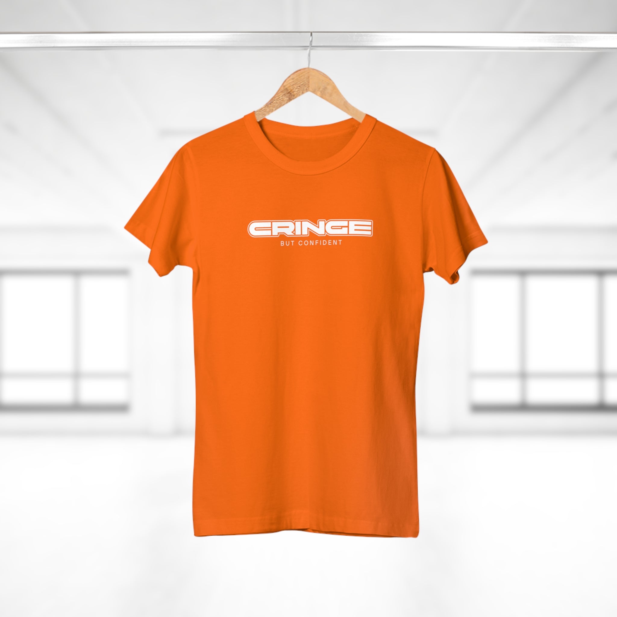 CRINGE BUT CONFIDENT - Damen T-Shirt mit frechem Statement – Sarkastisch, stylisch & selbstbewusst