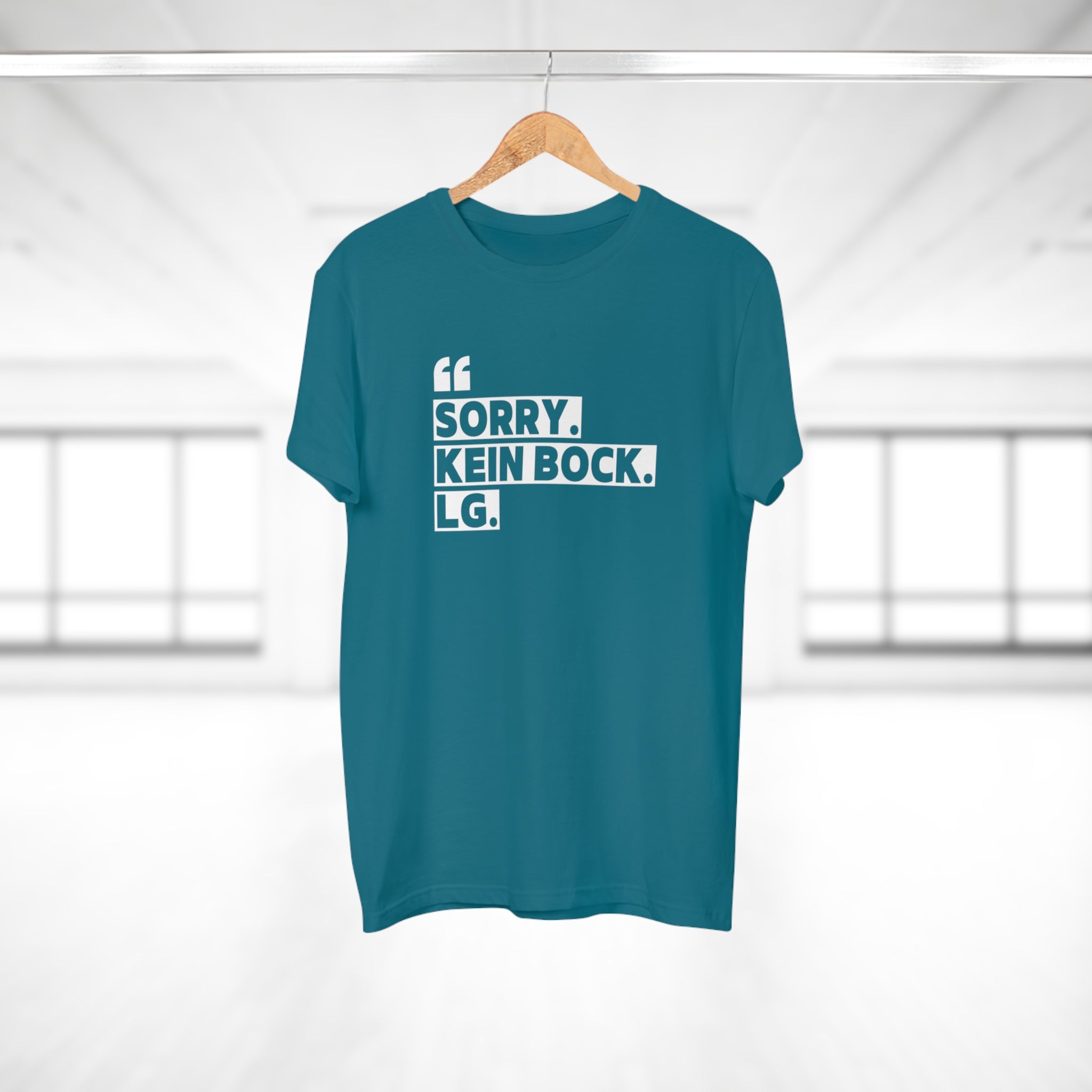 SORRY. KEIN BOCK. LG. - Style mit Message – Statement T-Shirt aus Baumwolle für Männer
