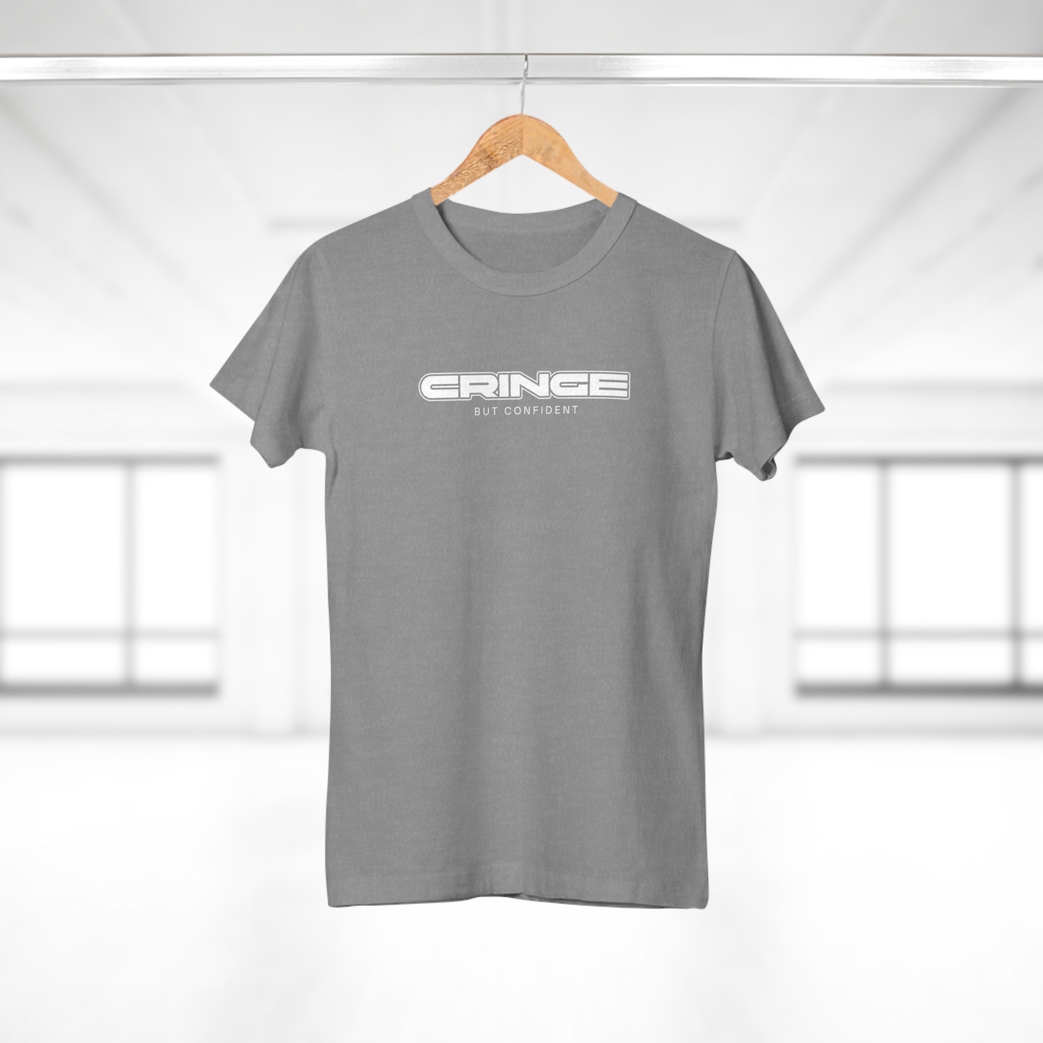 CRINGE BUT CONFIDENT - Damen T-Shirt mit frechem Statement – Sarkastisch, stylisch & selbstbewusst