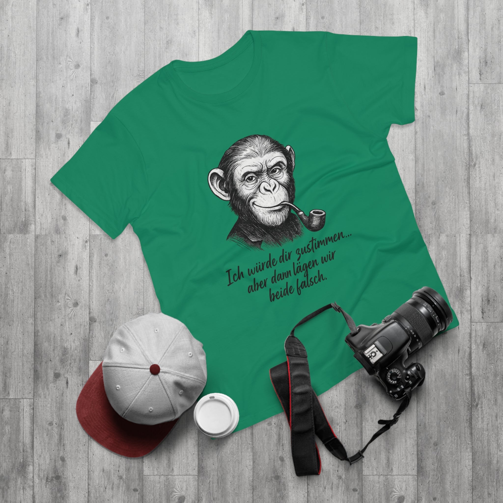 Lustiges Affen T-Shirt Herren – „Ich würde dir zustimmen, aber dann lägen wir beide falsch“ Funshirt
