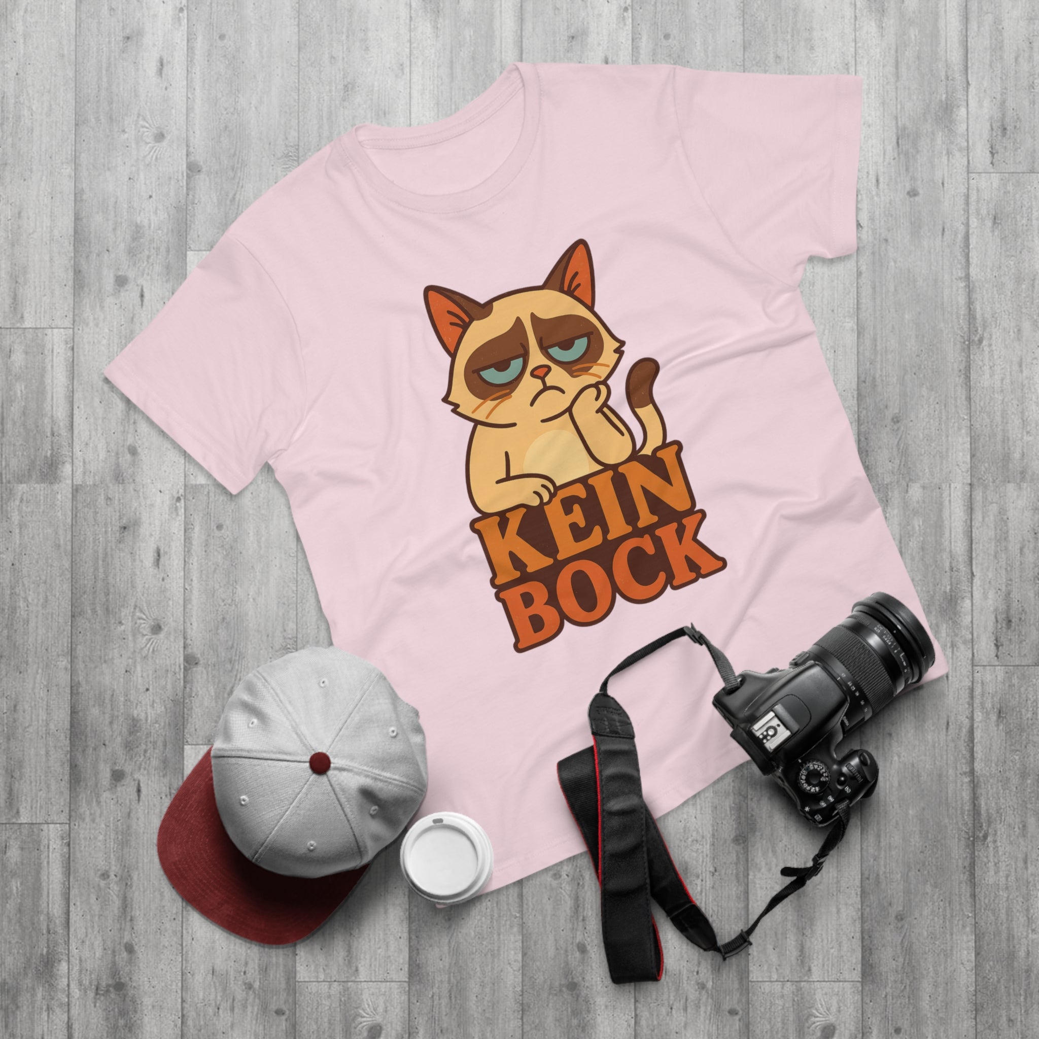 Lustiges Katzen T-Shirt – „Kein Bock“ – Funshirt mit genervter Katze Motiv