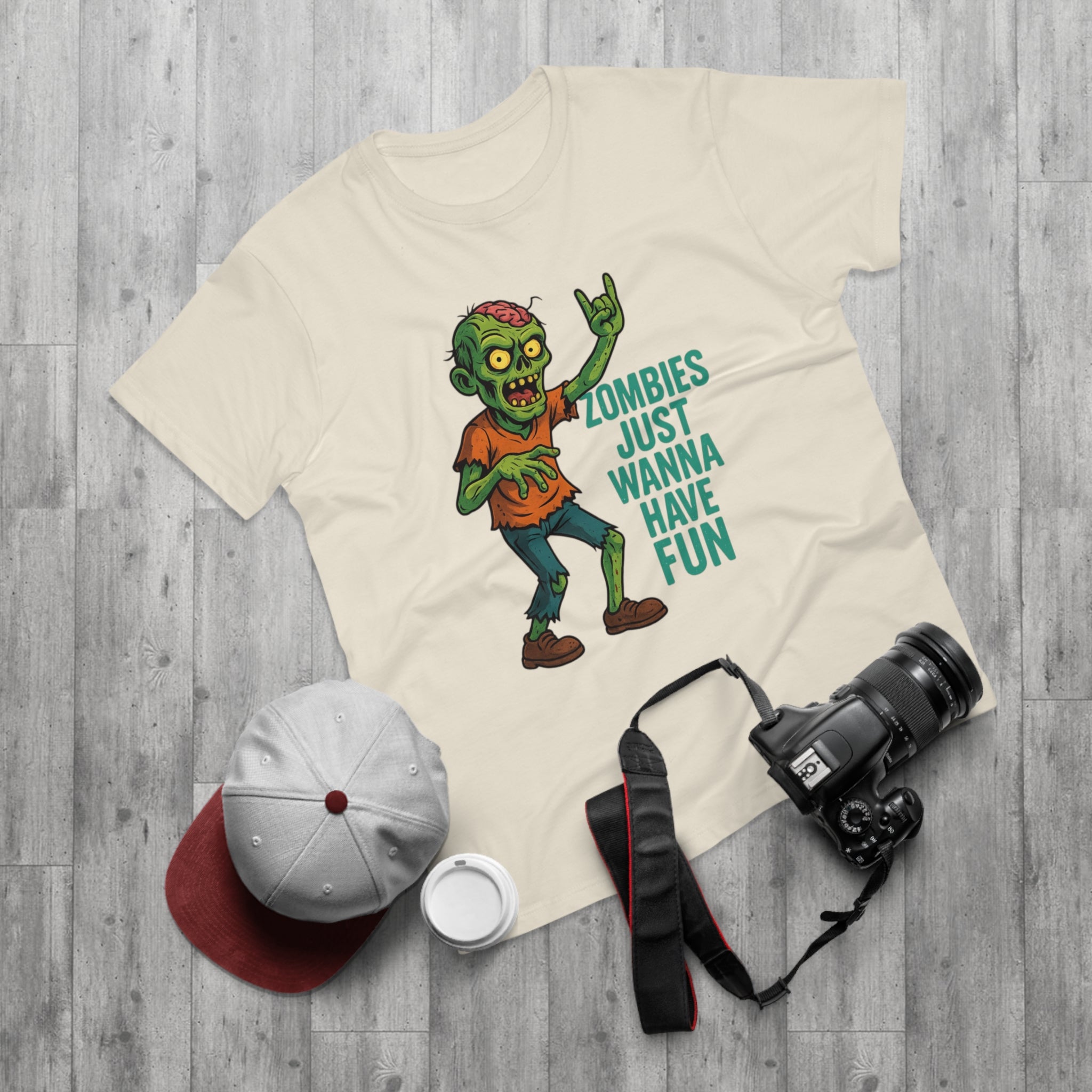 Zombie Fun T-Shirt, Casual Wear, Halloween Costume, Men's Graphic Tee, Unique Gift for Fans, Funny Zombie Shirt