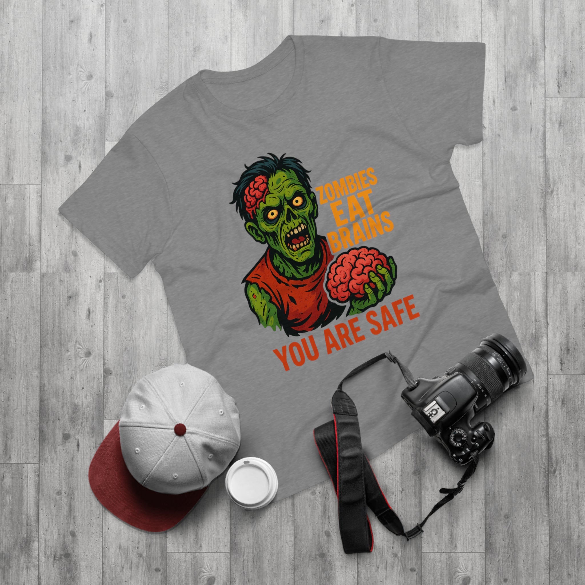 Zombie Themed Men's T-Shirt - Perfect for Halloween, Costume Parties, Casual Wear, Gifts for Horror Fans, Graphic Tee