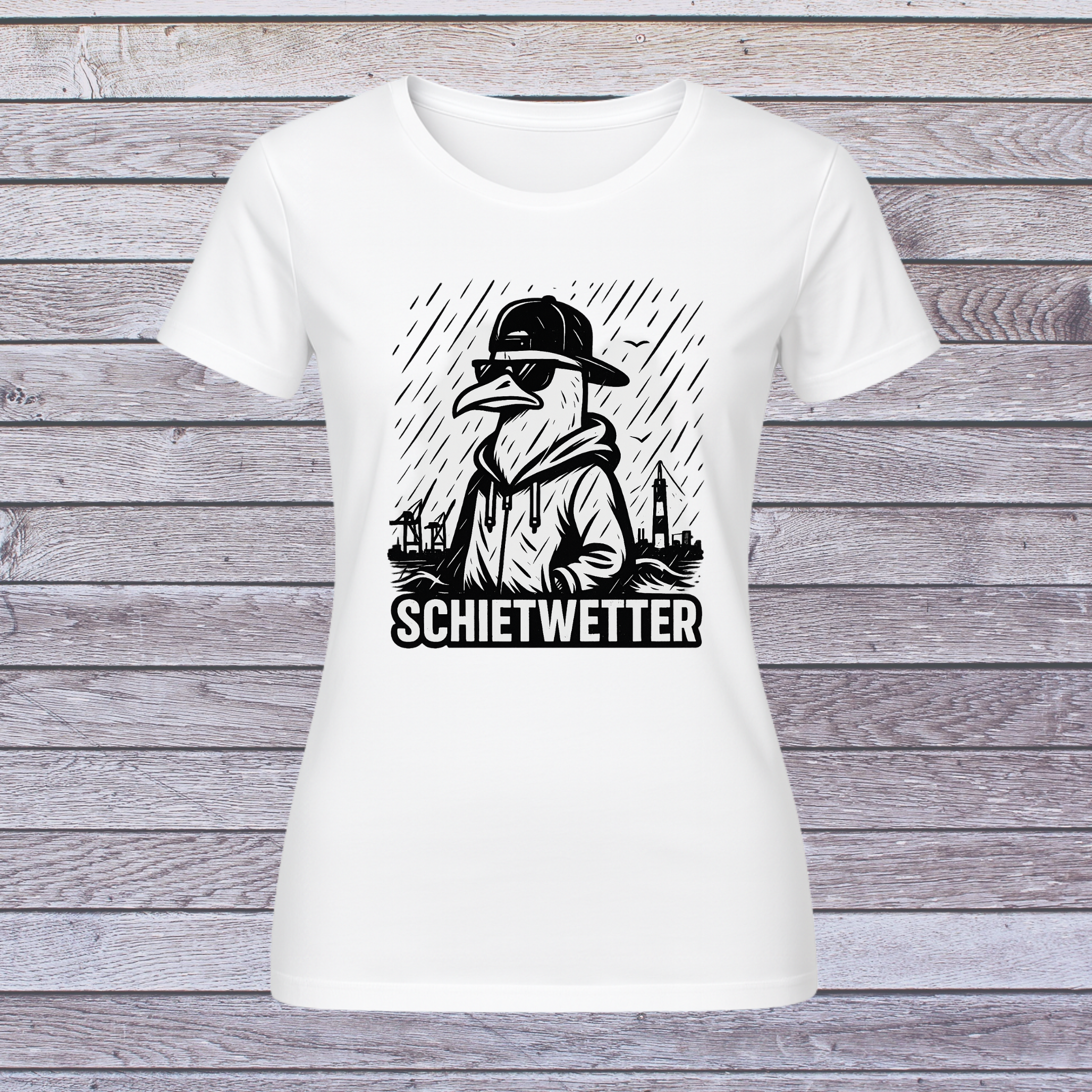 Schietwetter | T-Shirt Damen | Norddeutscher Humor trifft Style