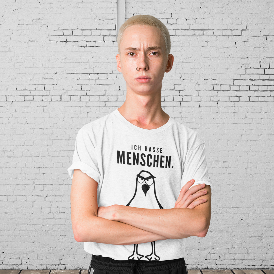 ICH HASSE MENSCHEN - Cooles Anti-Social Shirt – Für alle, die Ruhe mehr lieben als Menschenmengen