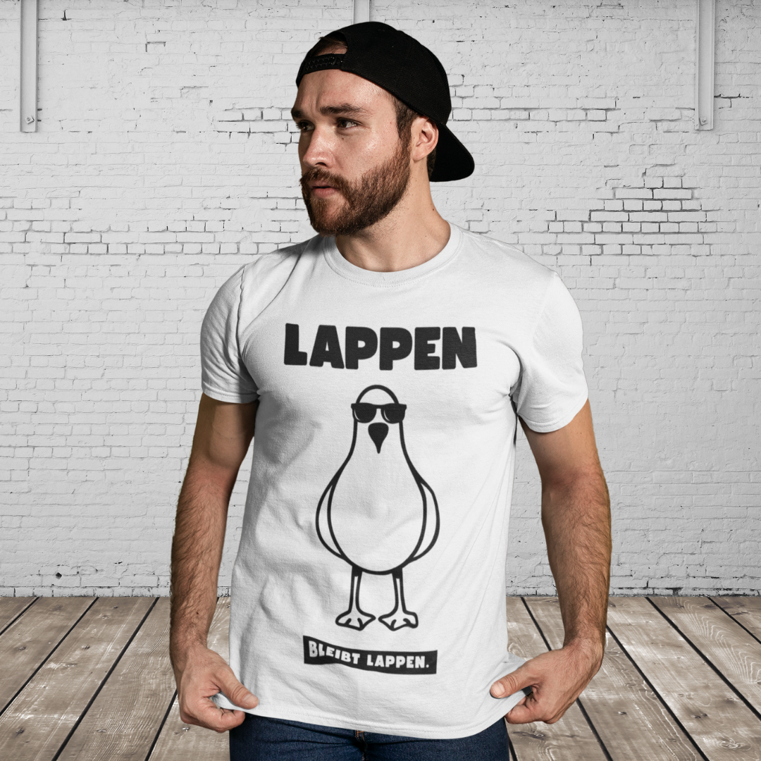 LAPPEN BLEIBT LAPPEN - Statement T-Shirt mit maritimem Flair – Für echte Küstenkinder und Möwen-Fans