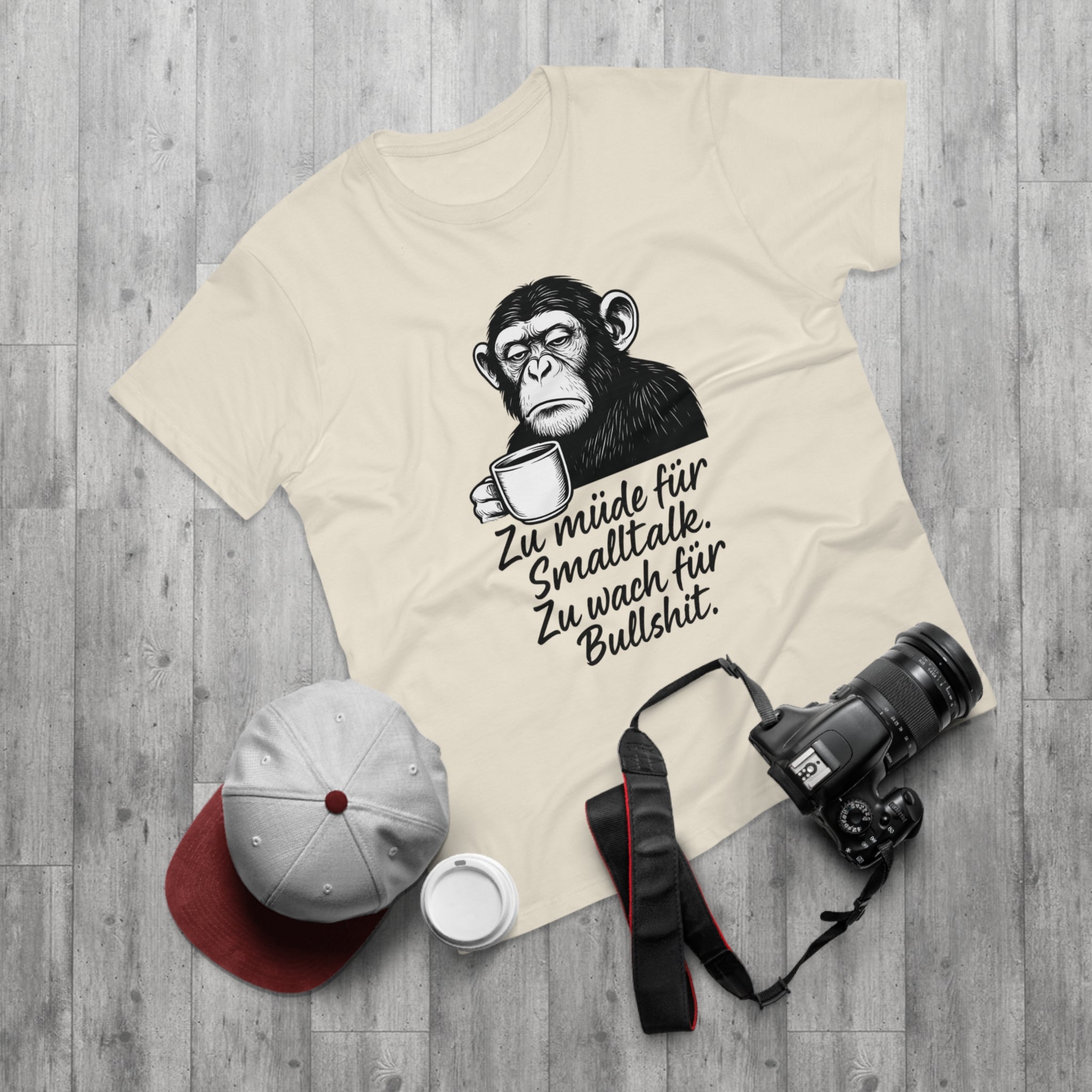 Funny Men's T-Shirt with Monkey Graphic, Casual Humor Tee, Great for Birthdays, Gifts for Him, Conversation Starter, Relaxed Fit