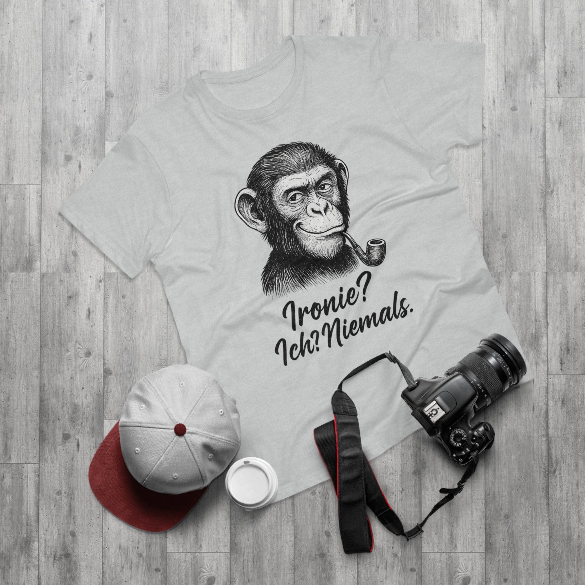 Whimsical Chimpanzee T-Shirt, Funny Animal Tee, Quirky Gift, Casual Wear, Birthday Gift, Humorous Shirt
