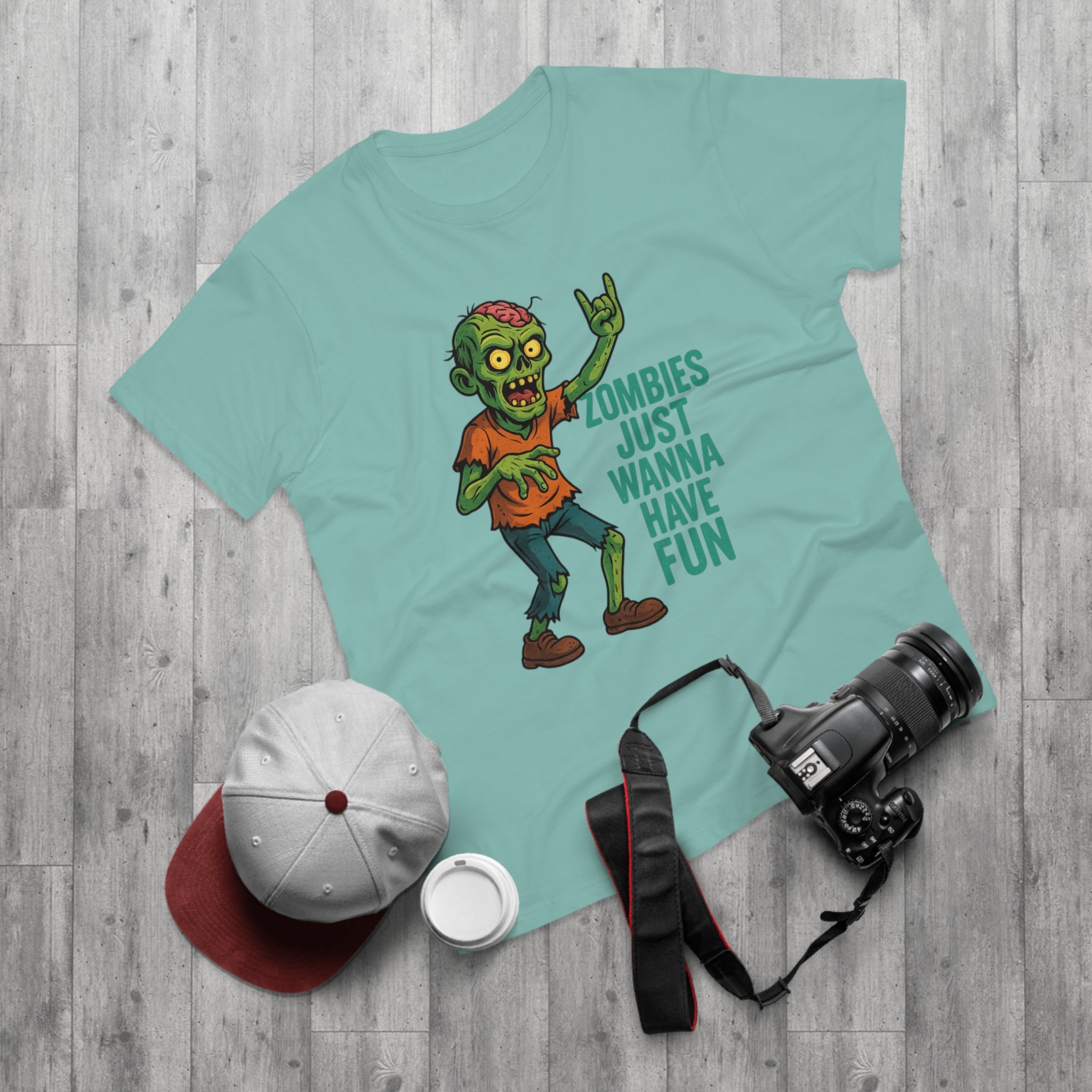 Zombie Fun T-Shirt, Casual Wear, Halloween Costume, Men's Graphic Tee, Unique Gift for Fans, Funny Zombie Shirt