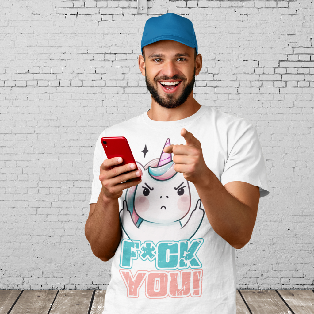 F*CK YOU UNICORN Sarkastisches T-Shirt – Frech, rebellisch & garantiert nicht märchenhaft