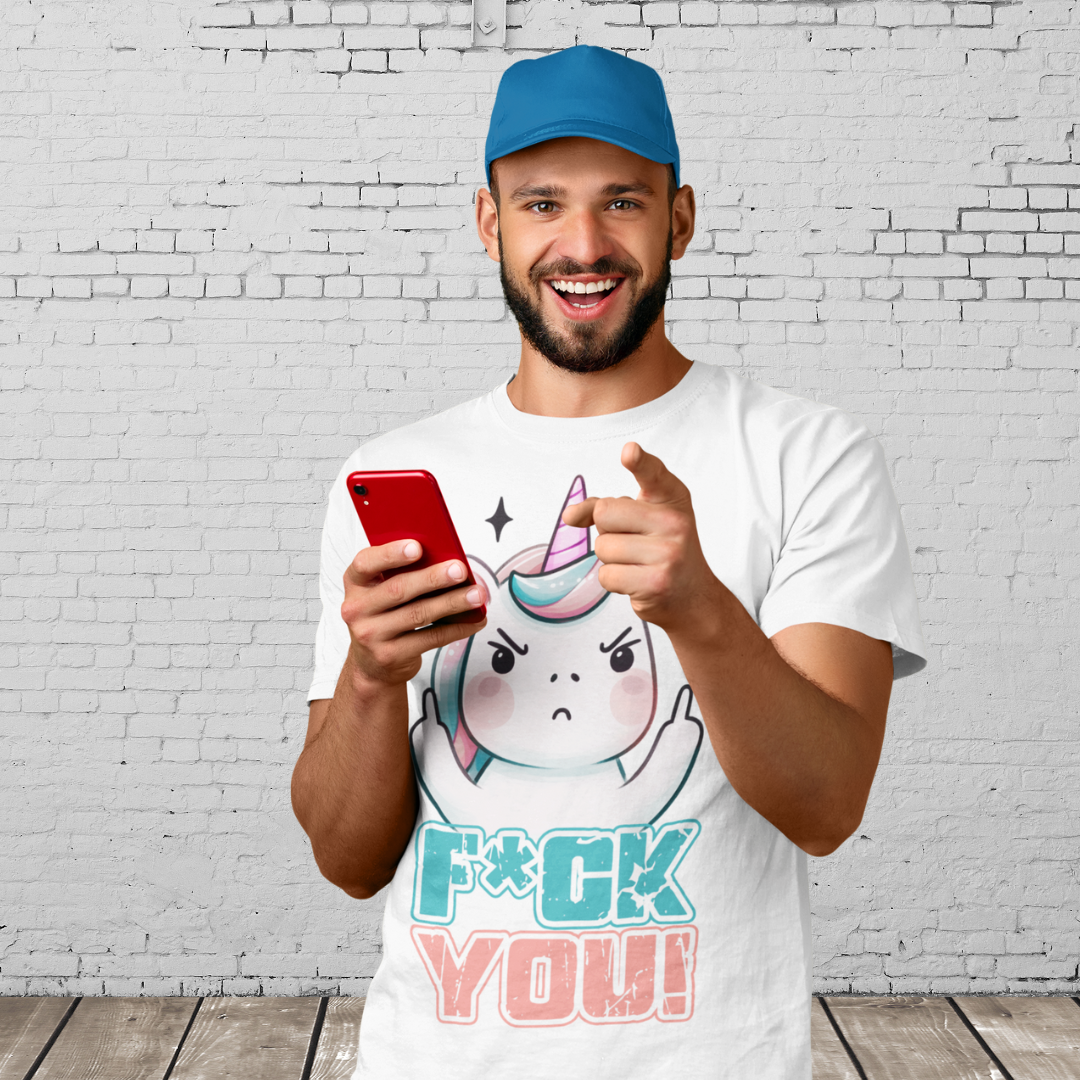 F*CK YOU UNICORN Sarkastisches T-Shirt – Frech, rebellisch & garantiert nicht märchenhaft