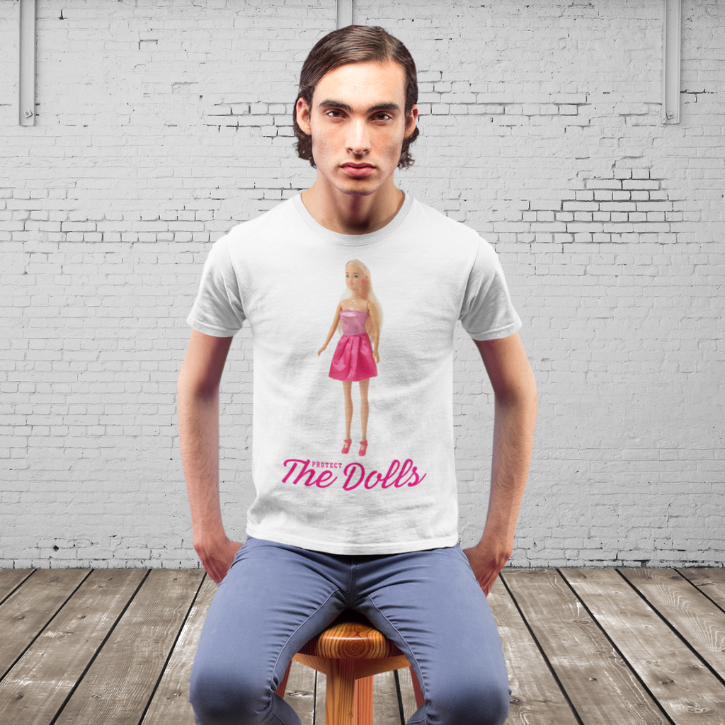 PROTECT THE DOLLS - Statement T-Shirt Herren – Baumwollshirt mit Print & Message